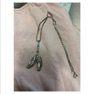 Feather sterling necklace